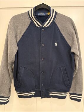 Ralph Lauren Navy and Yellow Polo Label Crewneck